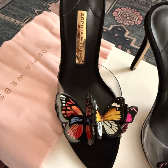 Sophia Webster Black Butterfly Women's Shoes - Picture 2 of 5